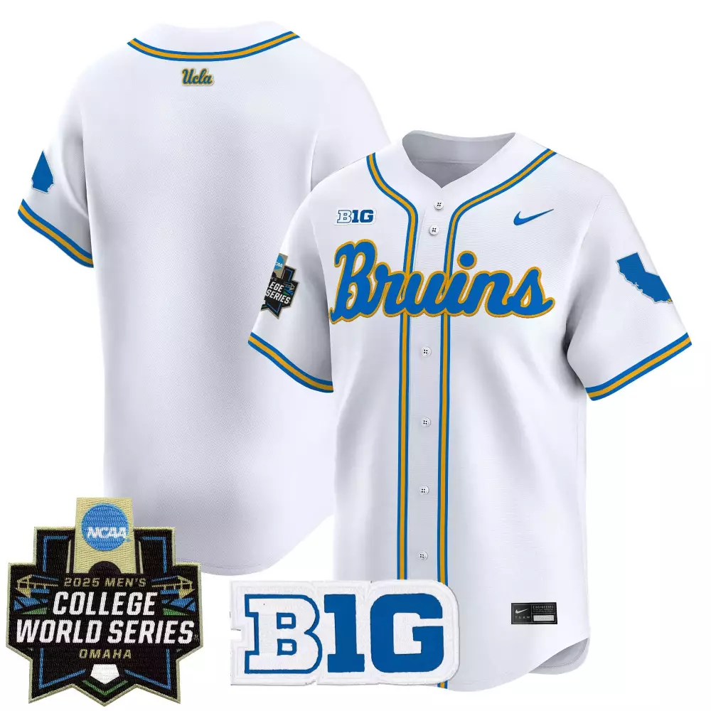 College Ucla Bruins Jersey White World Series Big Men Blue Gold Vapor Stitched