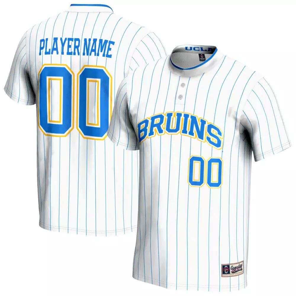 Ucla Bruins Jersey White Men Blue Yellow Custom All Stitched Vapor