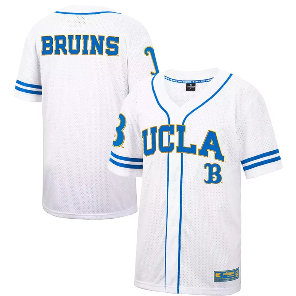 Ucla Bruins 3 Jersey White Men Blue Gold All Stitched Vapor