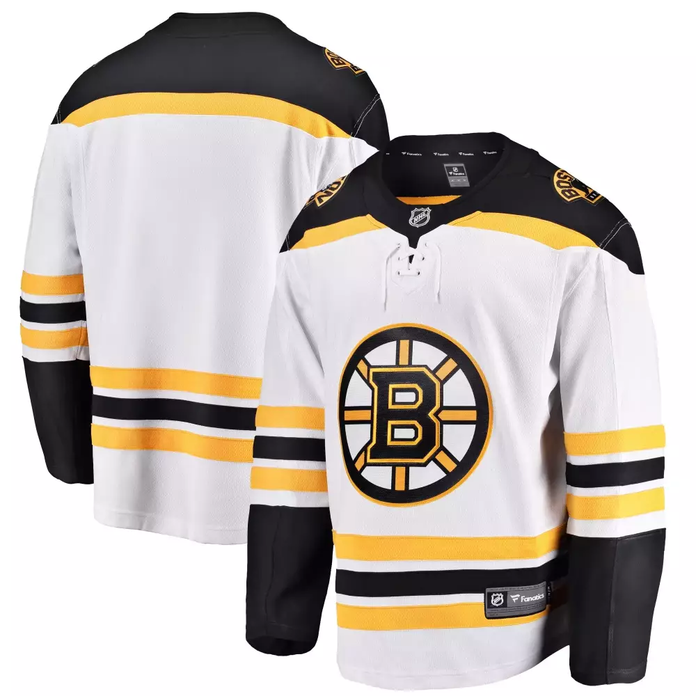 Boston Bruins Jersey White Men Ice Black Gold Stitched All