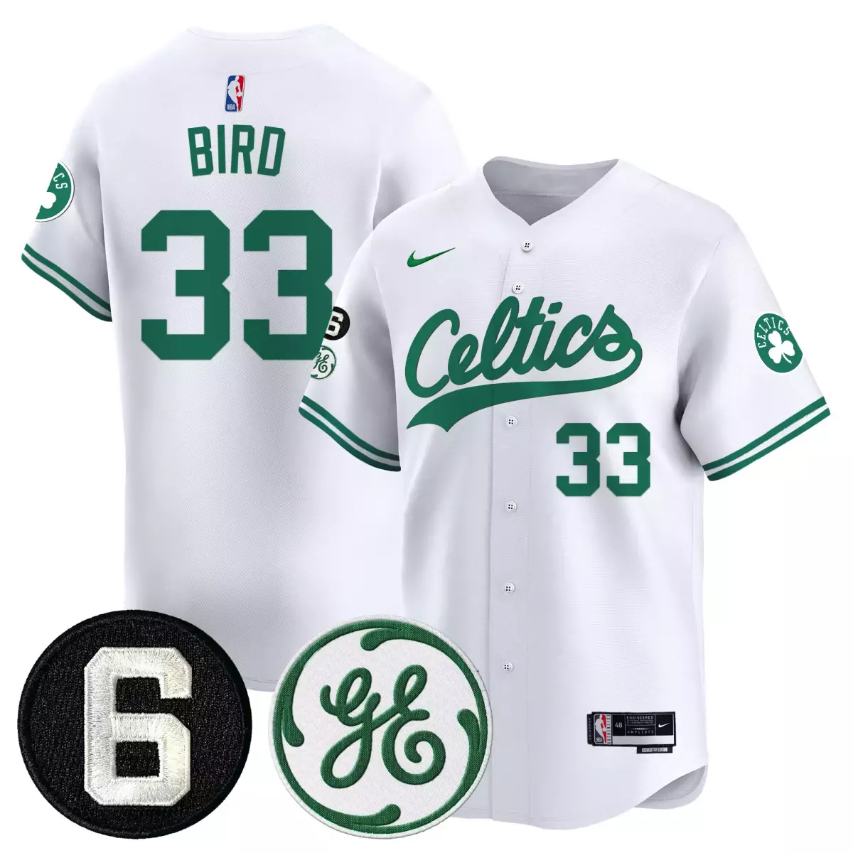 Bill Russell 33 Celtics Jersey White Ge Edition Number 2022 Men Green All Stitched