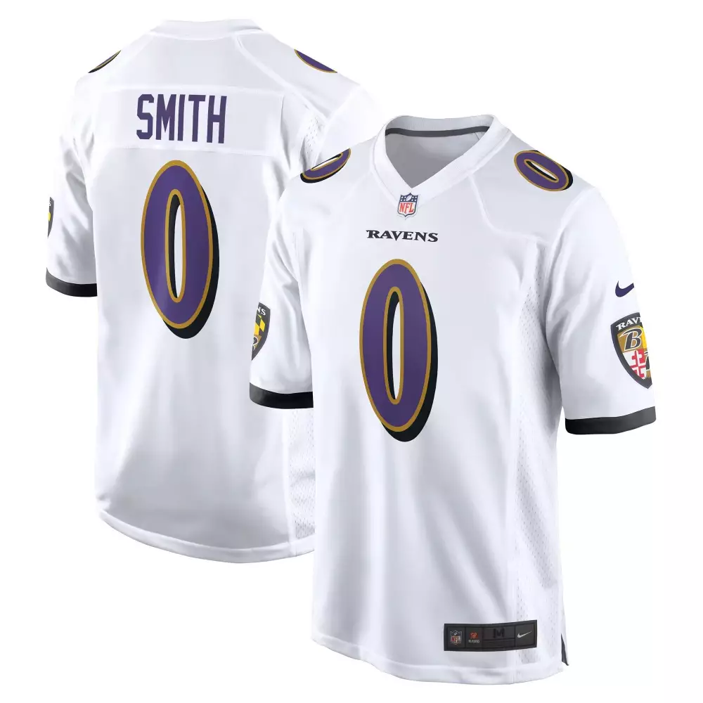 Roquan Smith Ravens Jersey White Men Standard Purple Black Gold All Stitched
