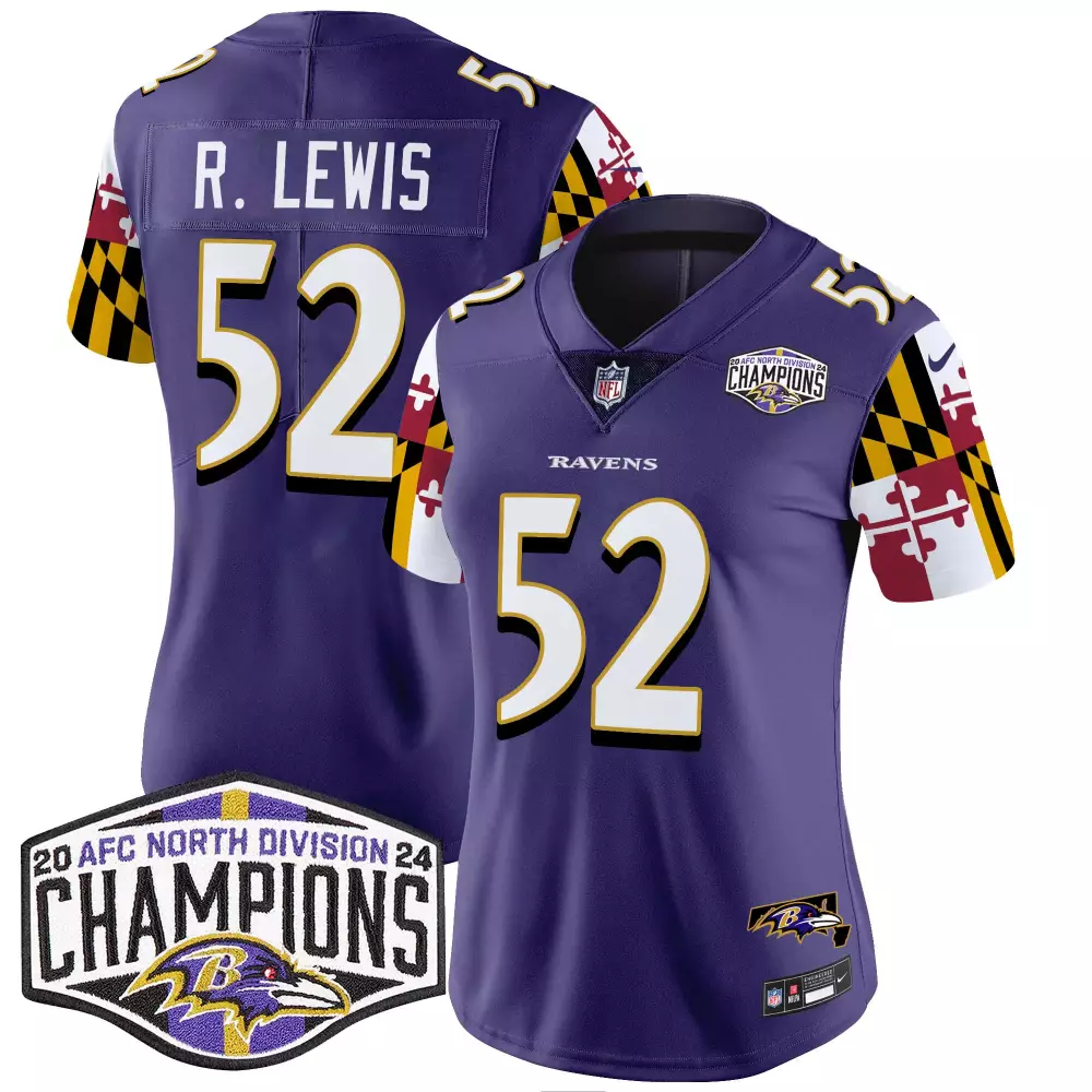 Ray Lewis 52 Ravens Jersey Purple Men White Yellow Black Red Maroon Vapor Limited