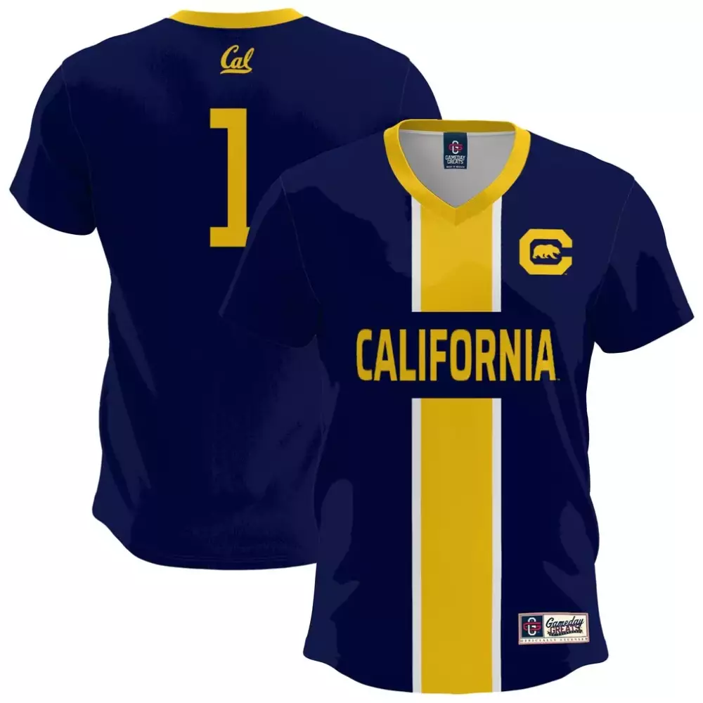California 1 Jersey Navy Golden Bears Split Design Gold Gameday Fashion