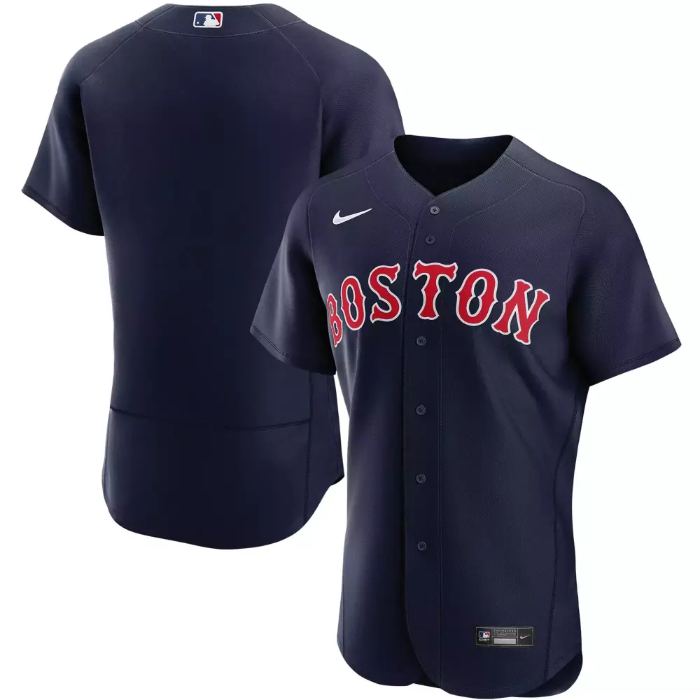 Boston Red Sox Jersey Navy Men White All Stitched Vapor Custom