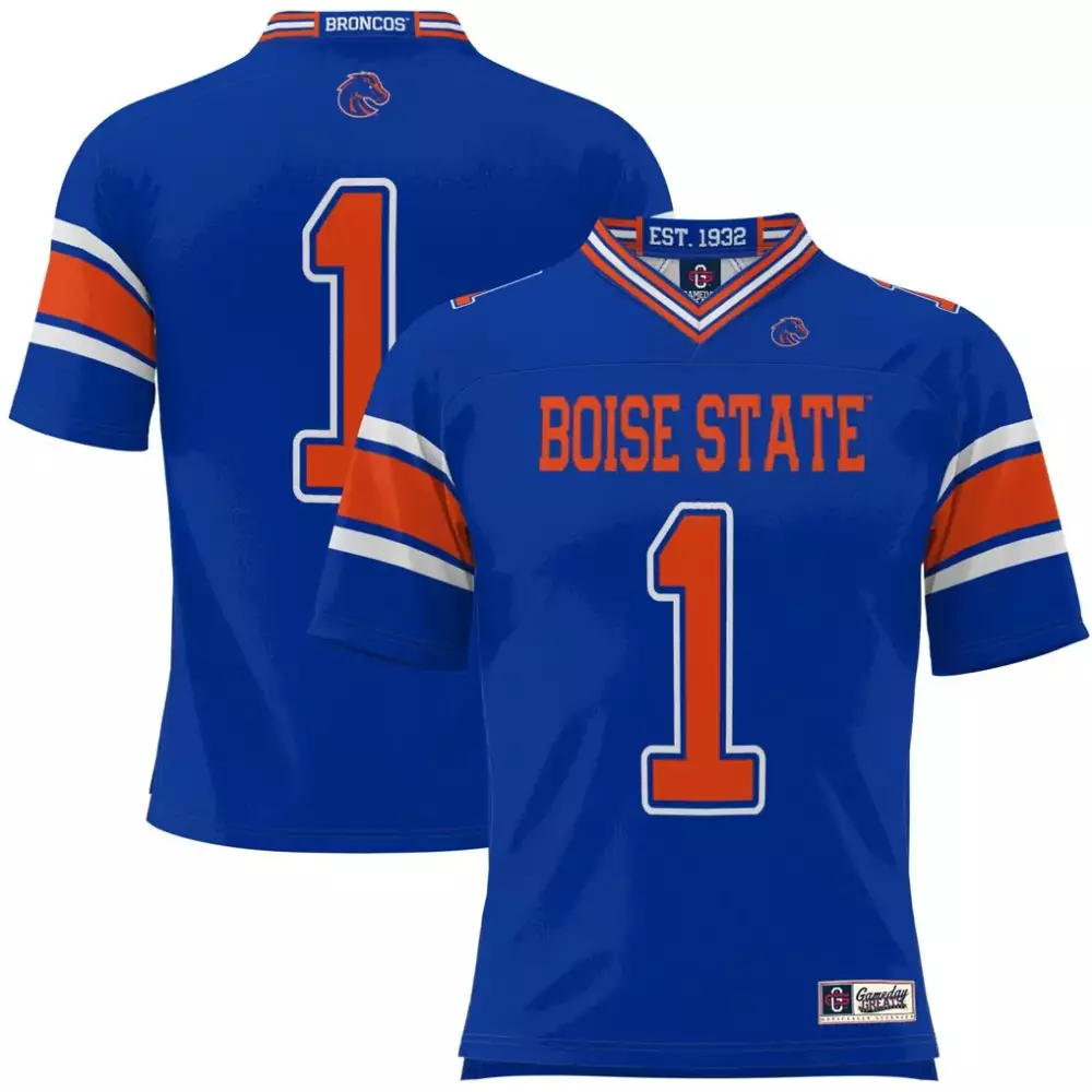 Boise State 1 Broncos Jersey Blue Gameday Greats Orange White