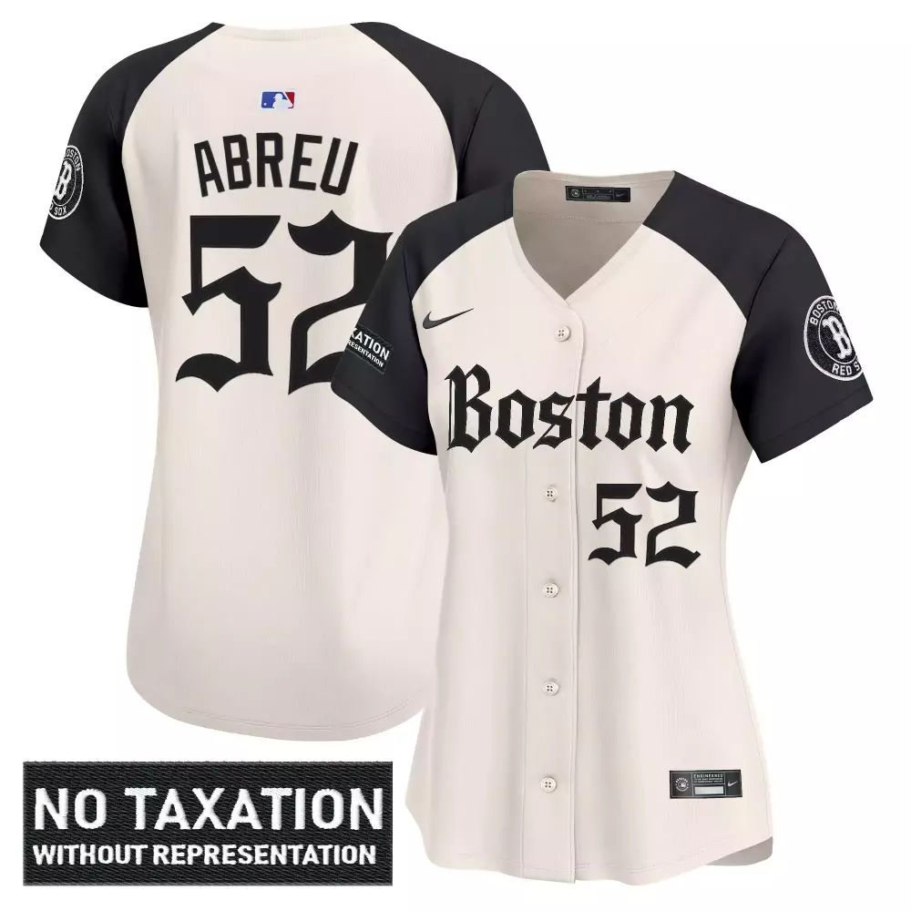 Wilyer Abreu 52 Boston Red Sox Jersey Cream City Connect No Taxation Without Representation
