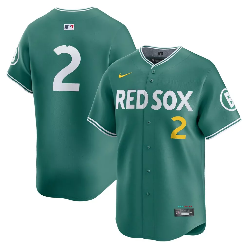 Baseball 2 Red Sox Jersey Green Men White Yellow Limited