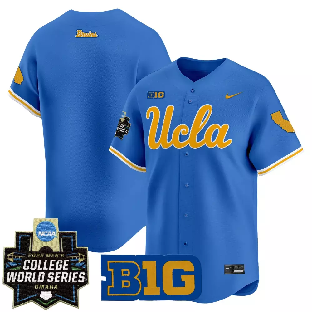 College Ucla Jersey Blue World Series 2025 Men Yellow White Vapor Stitched