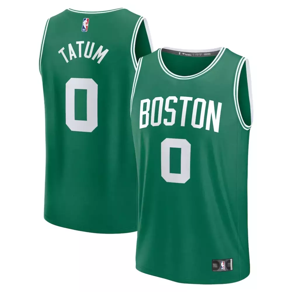 Jayson Tatum Boston Celtics Jersey Green Men NBA White Replica Icon