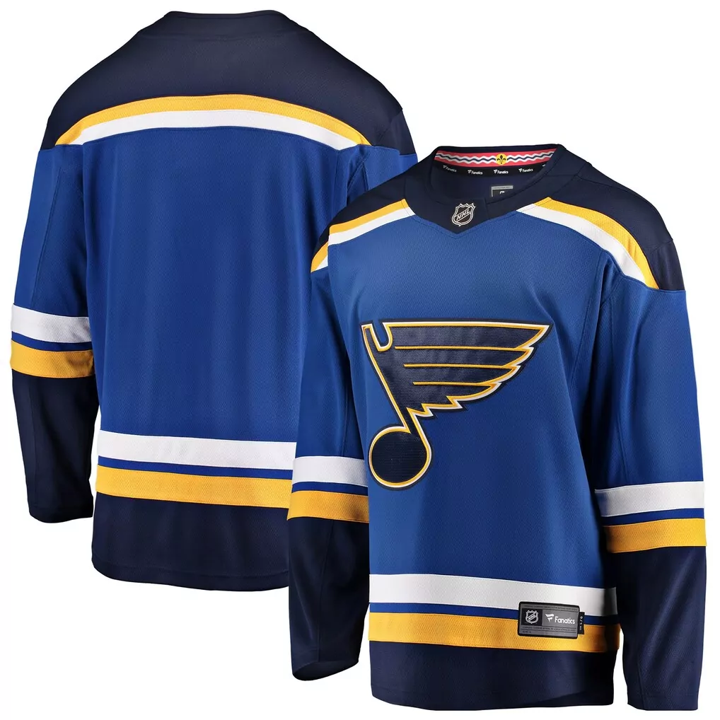 Custom St. Louis Blues Jersey Royal Blue Men Navy White Yellow Breakaway Home