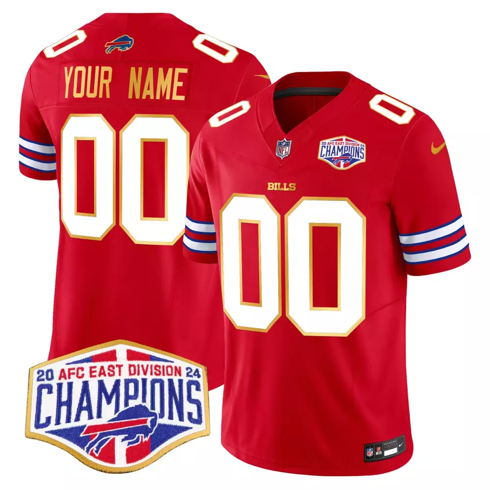 Custom Bills Jersey Red White Blue Vapor Limited All Stitched