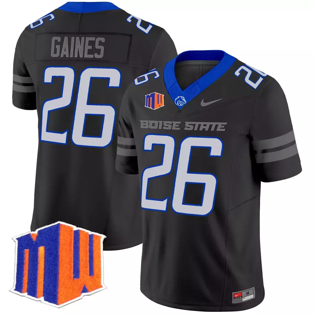 Gaines Boise 26 State Jersey Black Mw Men Royal Blue Gray Vapor Limited