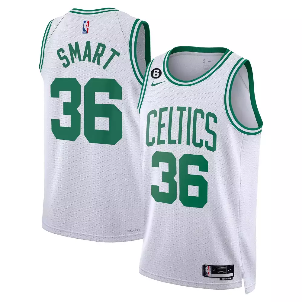 Marcus Smart 36 Celtics Jersey White Men Green Collection All Stitched