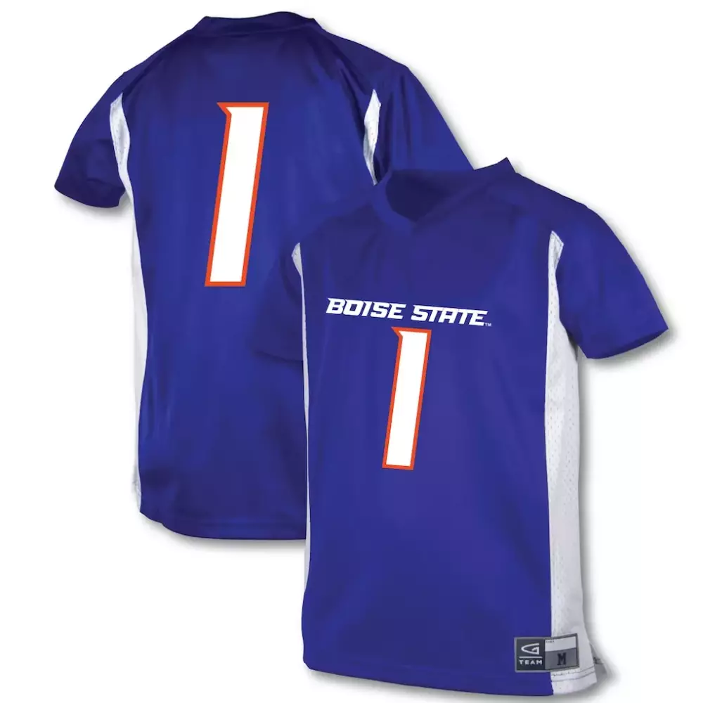 Boise State 1 Broncos Jersey Blue White Orange