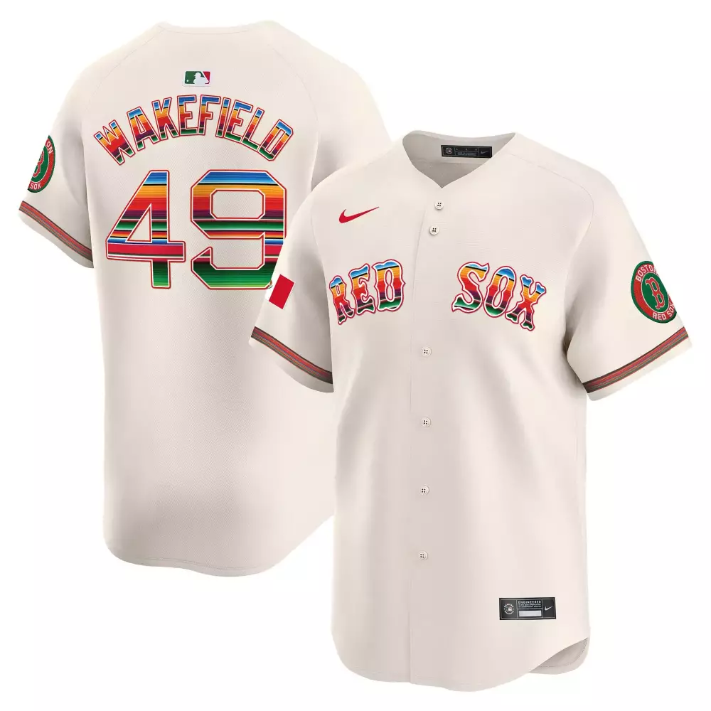 Tim Wakefield 49 Boston Red Sox Jersey Cream City Connect Mexican Flag Men Split Design