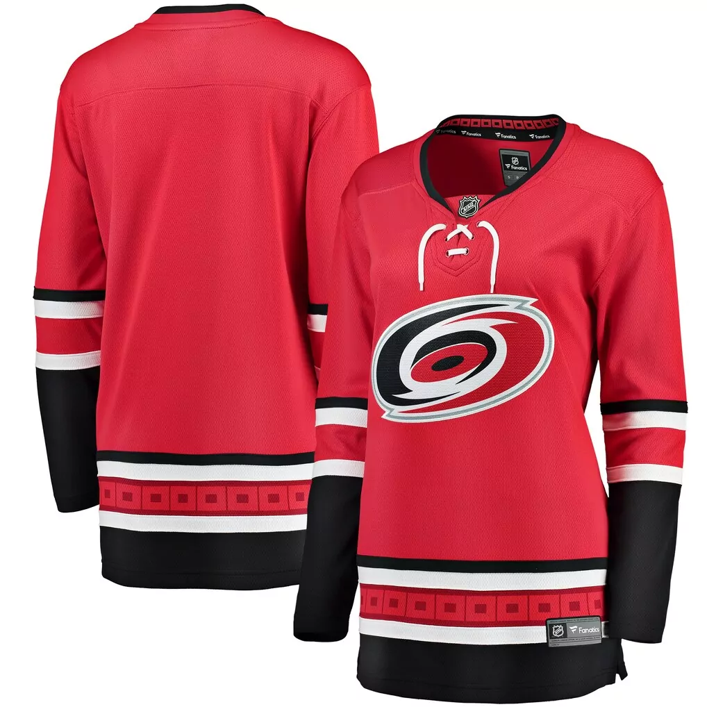 Custom Carolina Hurricanes Jersey Red Men Black White Alternate Breakaway