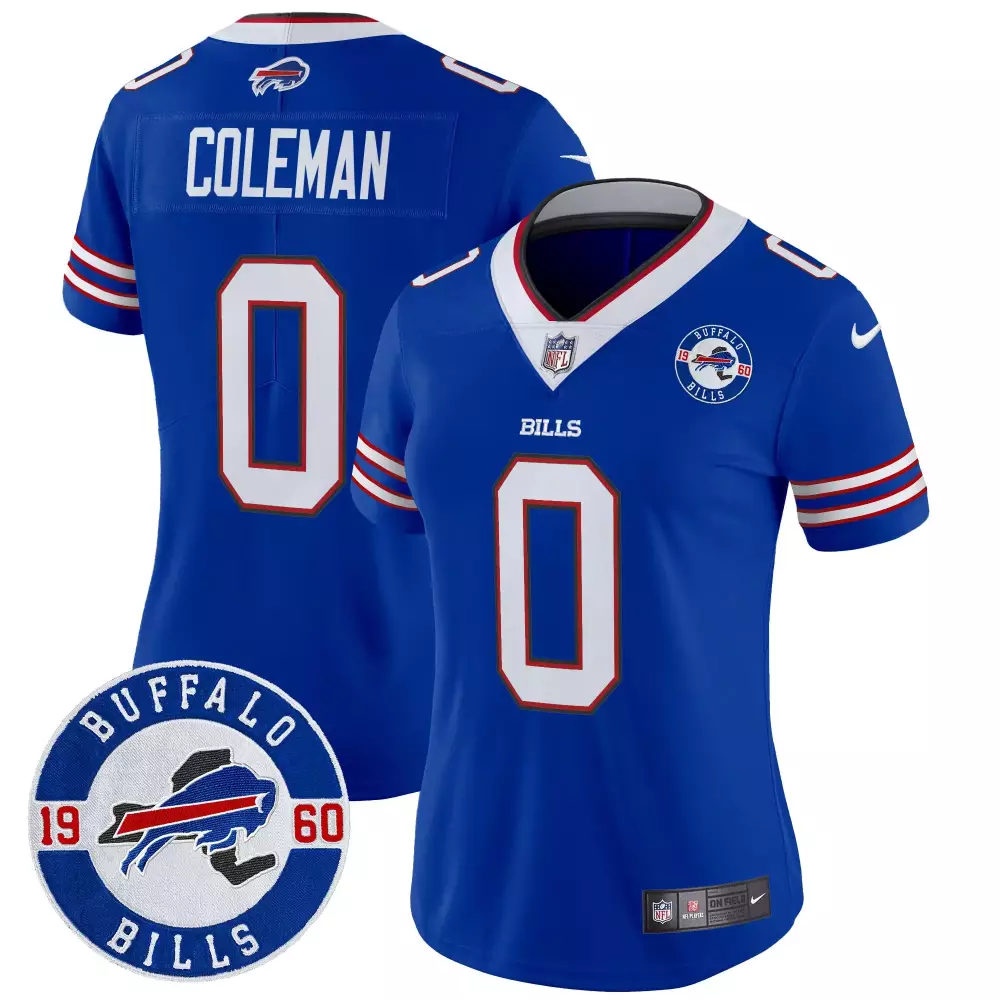 Keon Coleman Buffalo Bills Jersey Royal Blue 1960 Women Replica White Red Vapor Limited