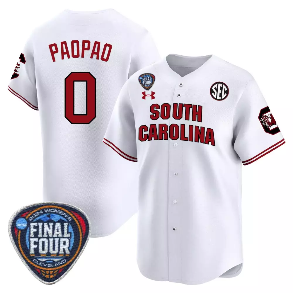 Tehina Paopao South Carolina Jersey White Final Four 2024 Women Red Black All Stitched