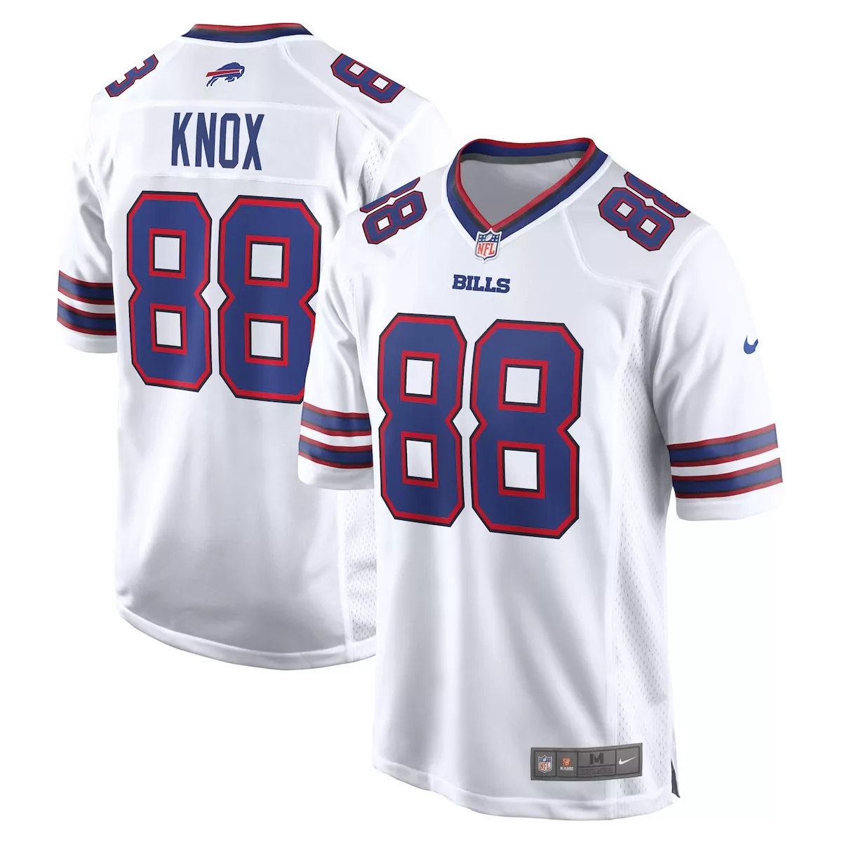 Dawson Knox 88 Buffalo Bills Jersey White Men Royal Blue Red Away Game