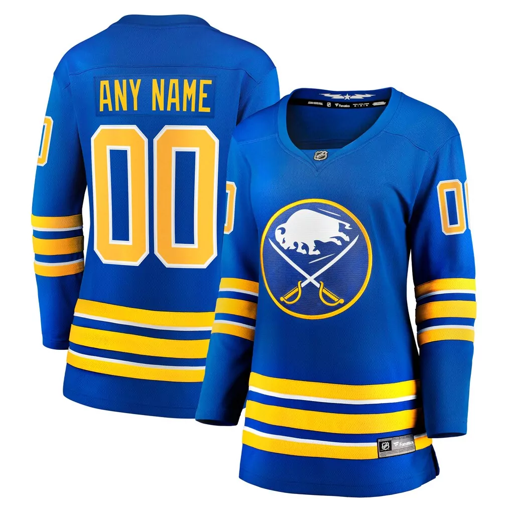 Buffalo Sabres Jersey Royal Blue Yellow White Home Breakaway Custom