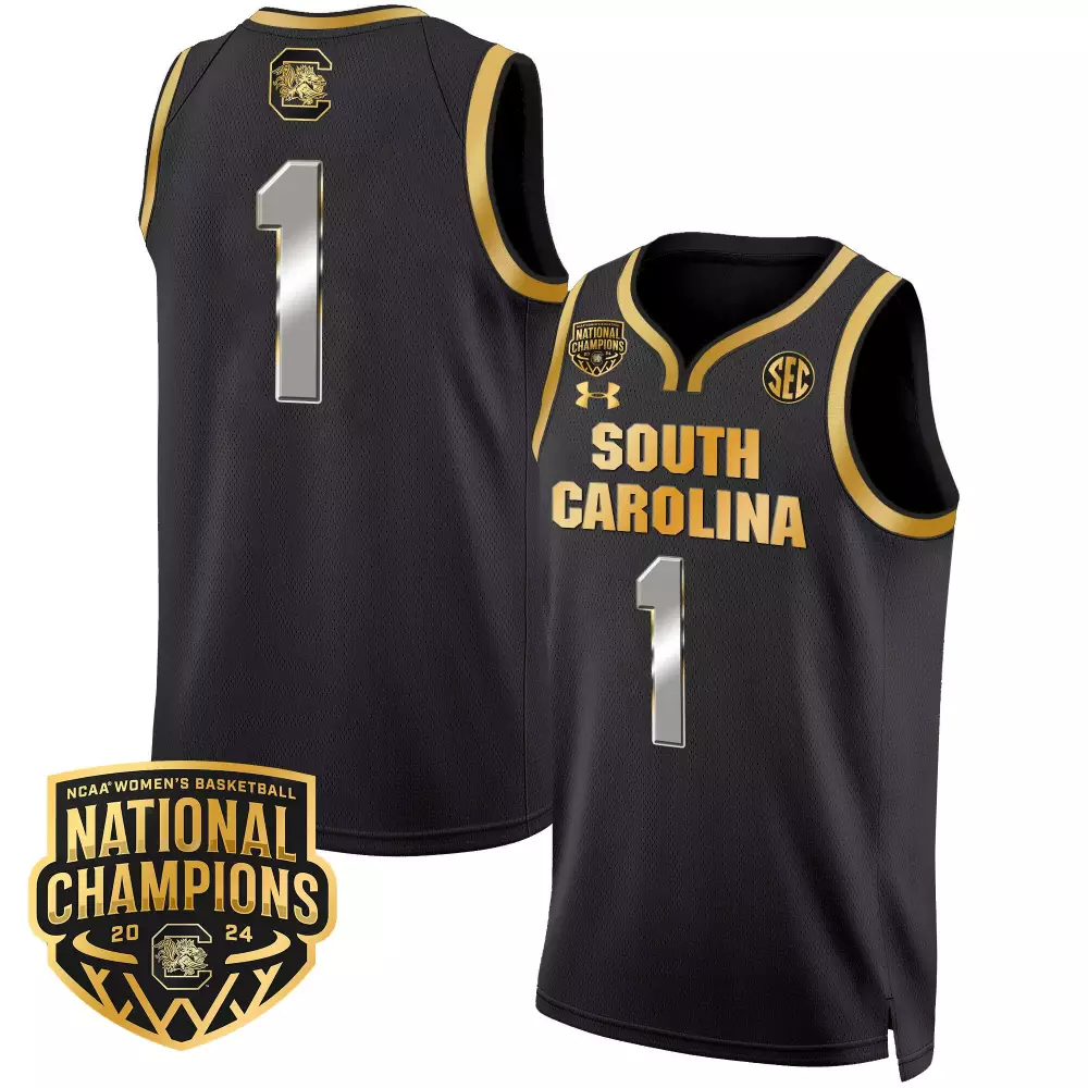 Kamilla Cardoso 1 Jersey Black National Champions South Carolina Gamecocks 2024 Women