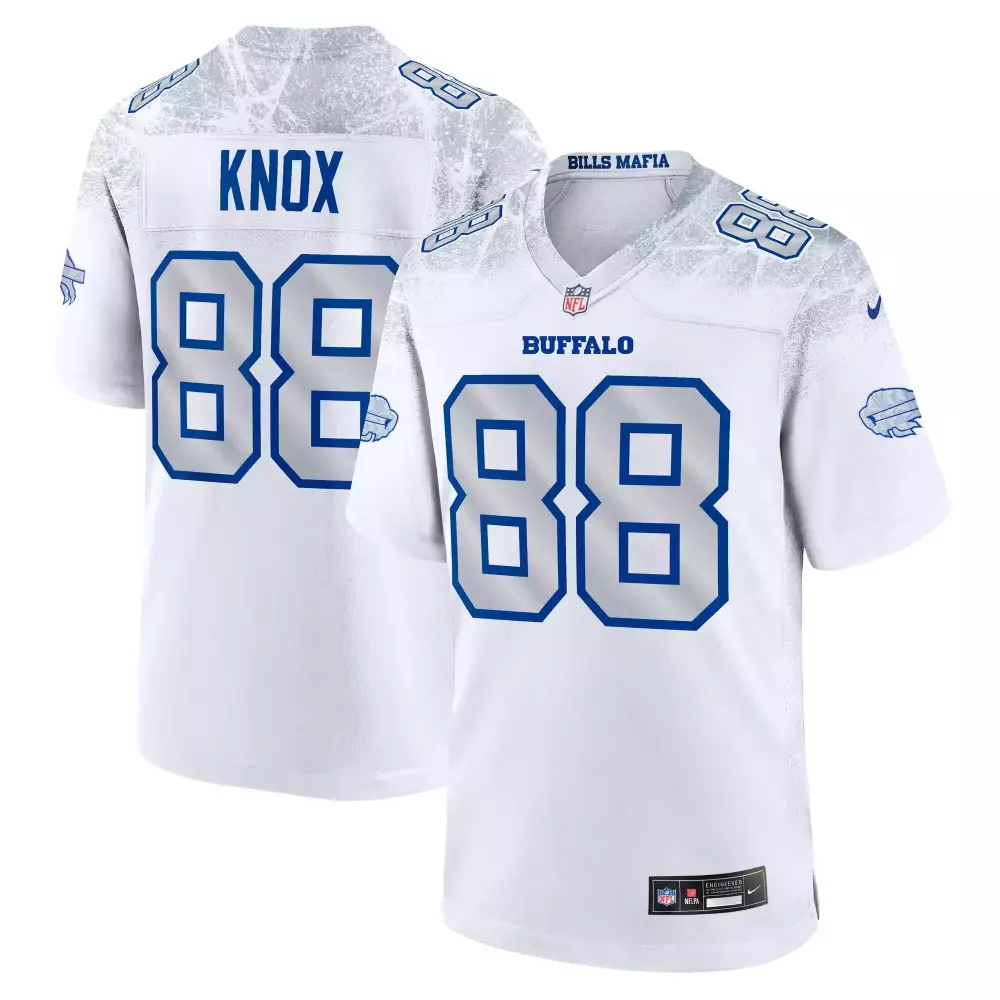 Dawson Knox 88 Buffalo Bills Jersey White Mafia Men Player Alternate Blue Silver