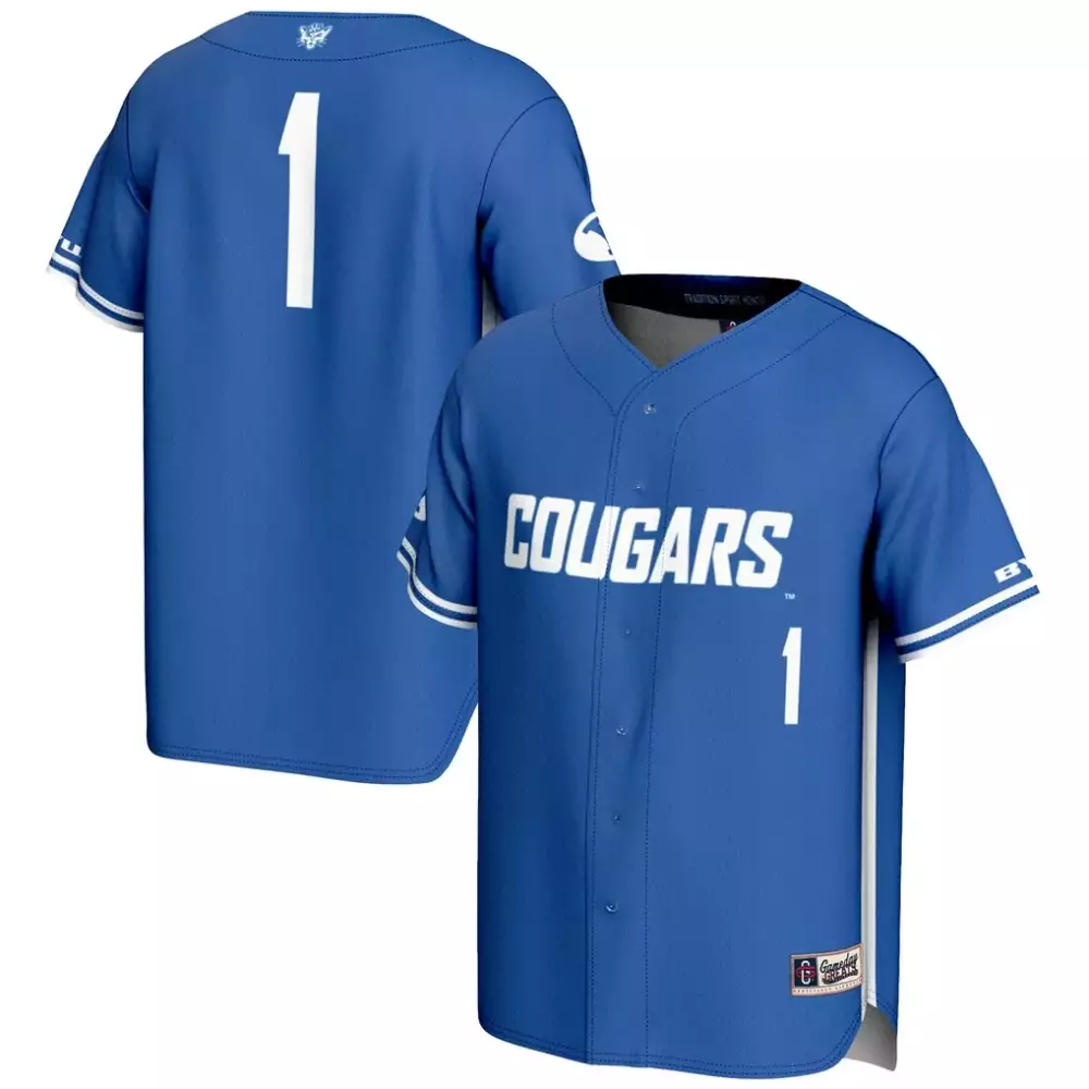 Cougars 1 Jersey Blue Men White Gameday