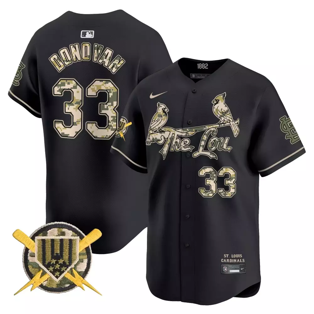 Brendan Donovan 33 Jersey Black City Connect St. Louis Cardinals Men Custom Design