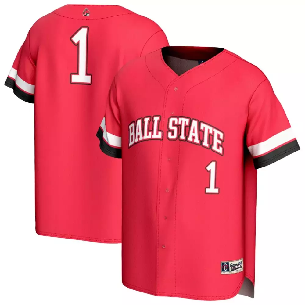 Ball State 1 Cardinals Jersey Red Men White Black Gameday Unisex Fashion