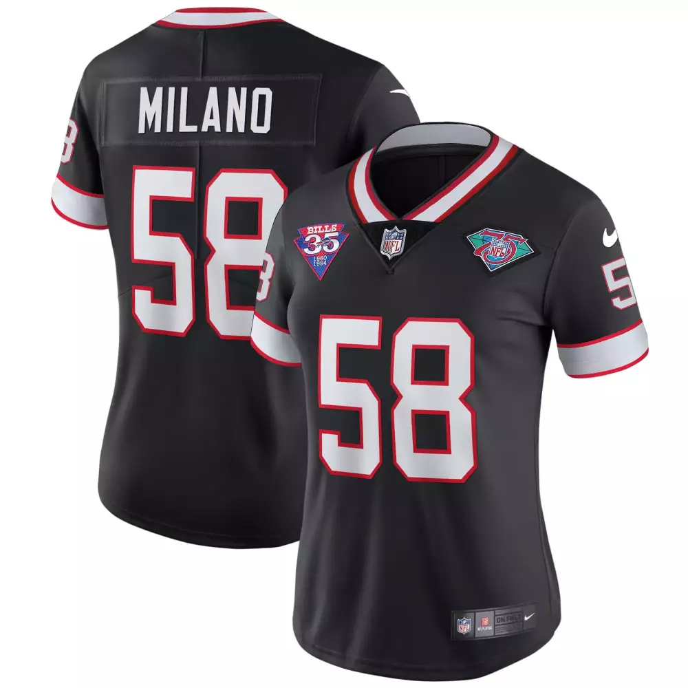 Matt Milano 58 Bills Jersey Black Legacy 35th Anniversary 1960-1994 Men Alternate