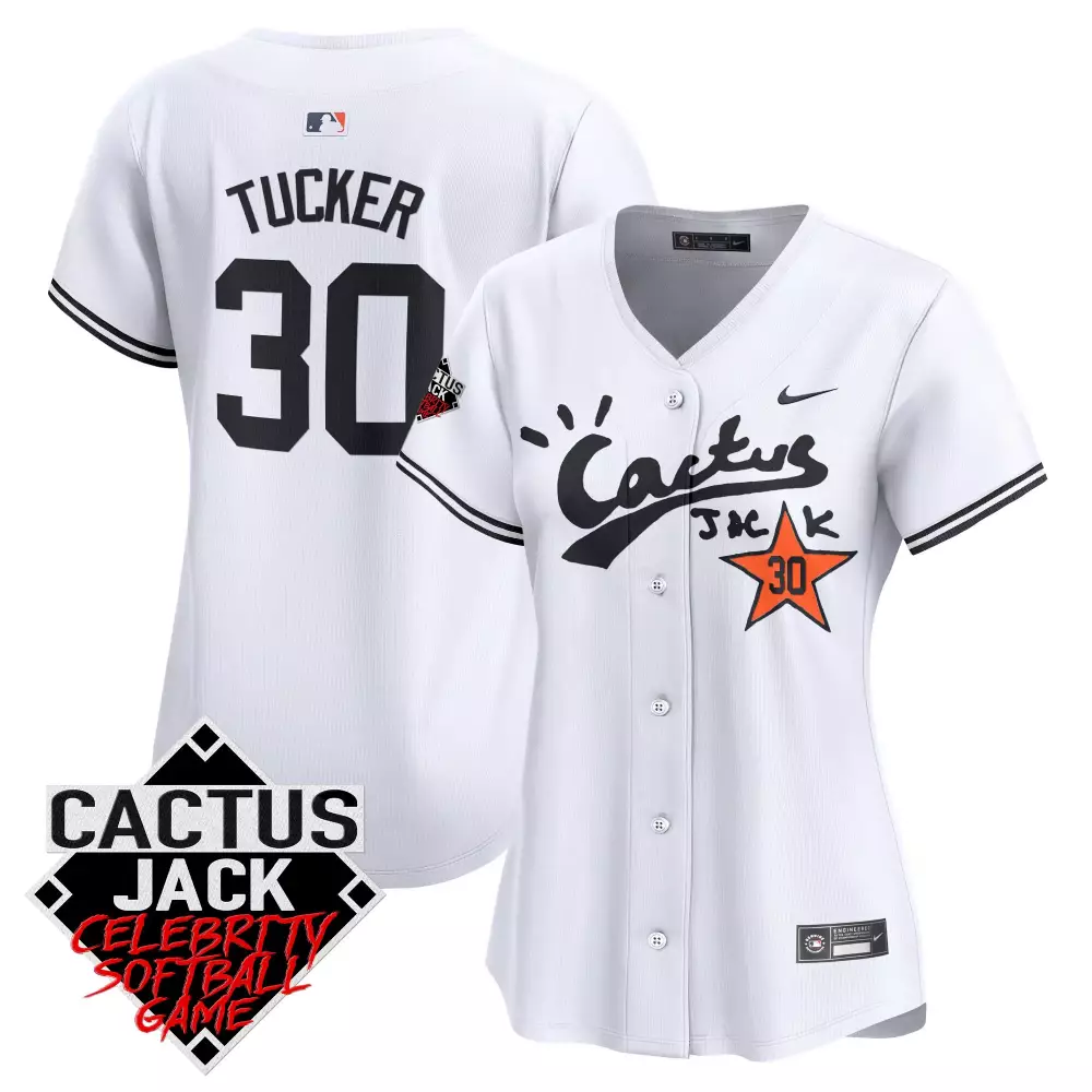 Tucker Celebrity 30 Cactus Jack Jersey White 2023 Women Black Orange Game All Stitched