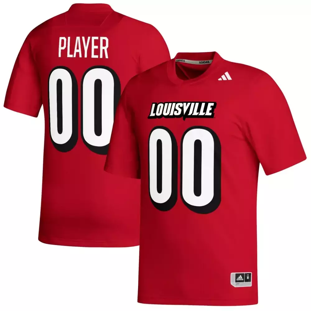 Custom Louisville Jersey Red T-shirt White Black Replica