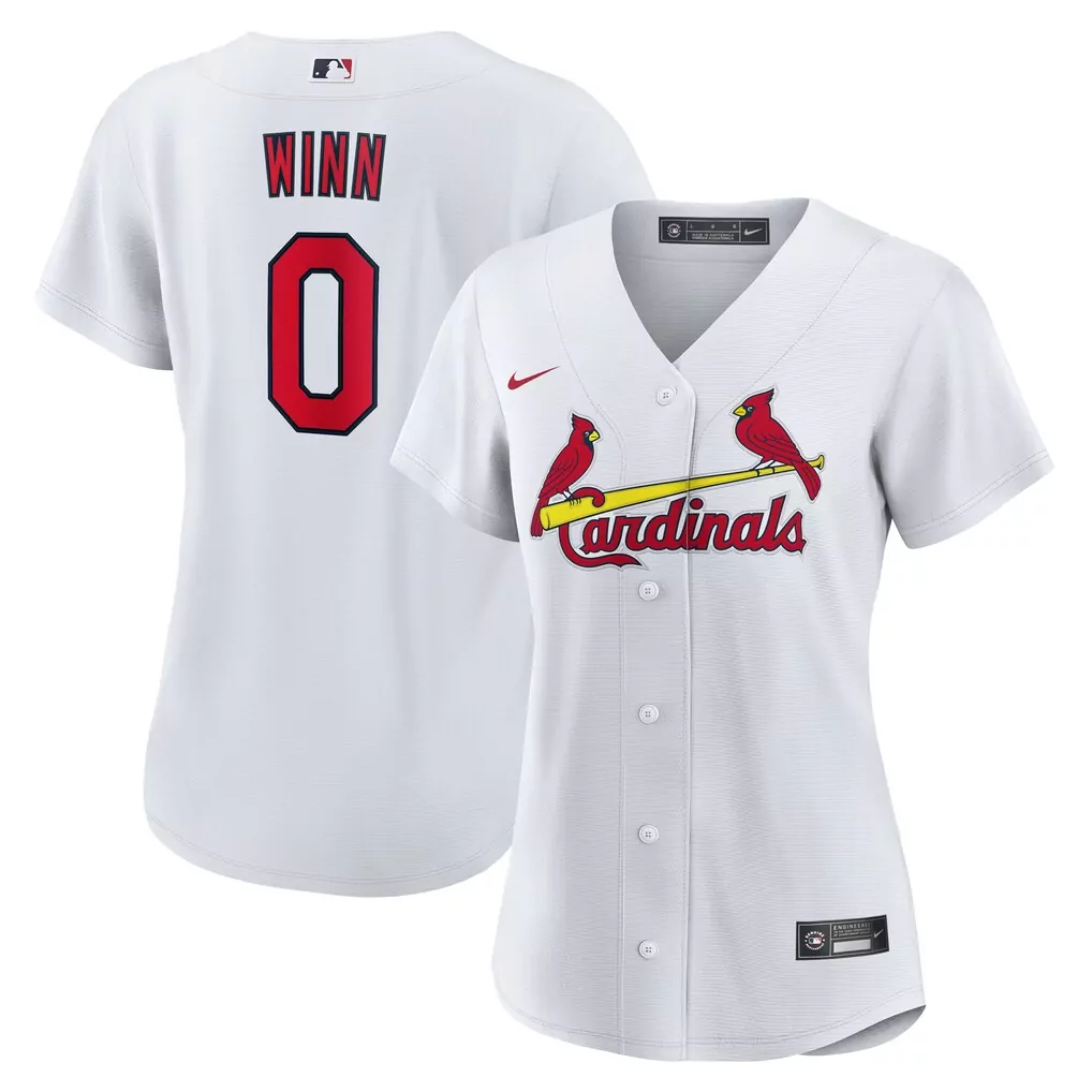 Masyn Winn St. Louis Cardinals Jersey White Women Red Yellow Home Replica