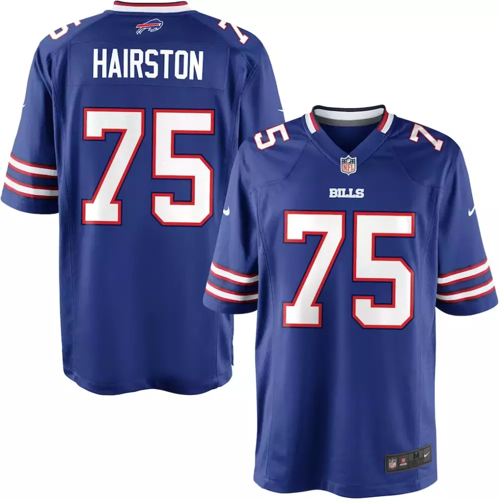 Maxwell Hairston 75 Bills Jersey Blue Men Standard Red White Game