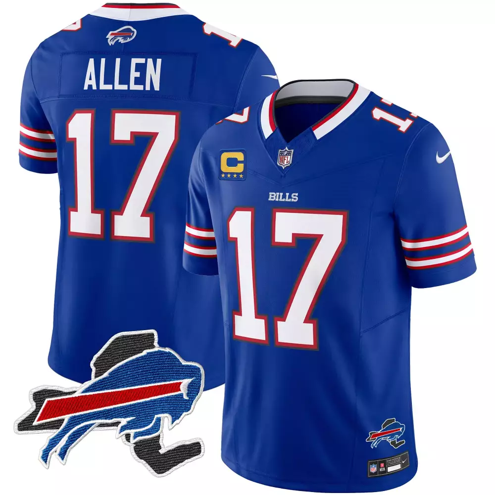 Josh Allen 17 Buffalo Bills Jersey Royal Blue Men NFL White Red All Stitched Vapor
