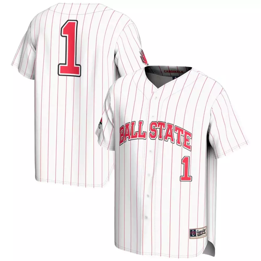 Ball State 1 Cardinals Jersey White Men Red Gameday Fashion