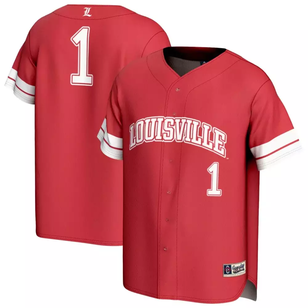 Louisville 1 Cardinals Jersey Red White Gameday Unisex Fashion
