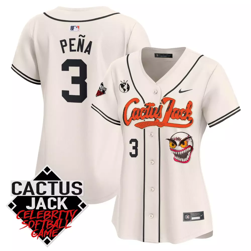 Pea Celebrity 3 Cactus Jack Jersey Cream Softball Game Foundation Earth Men Black