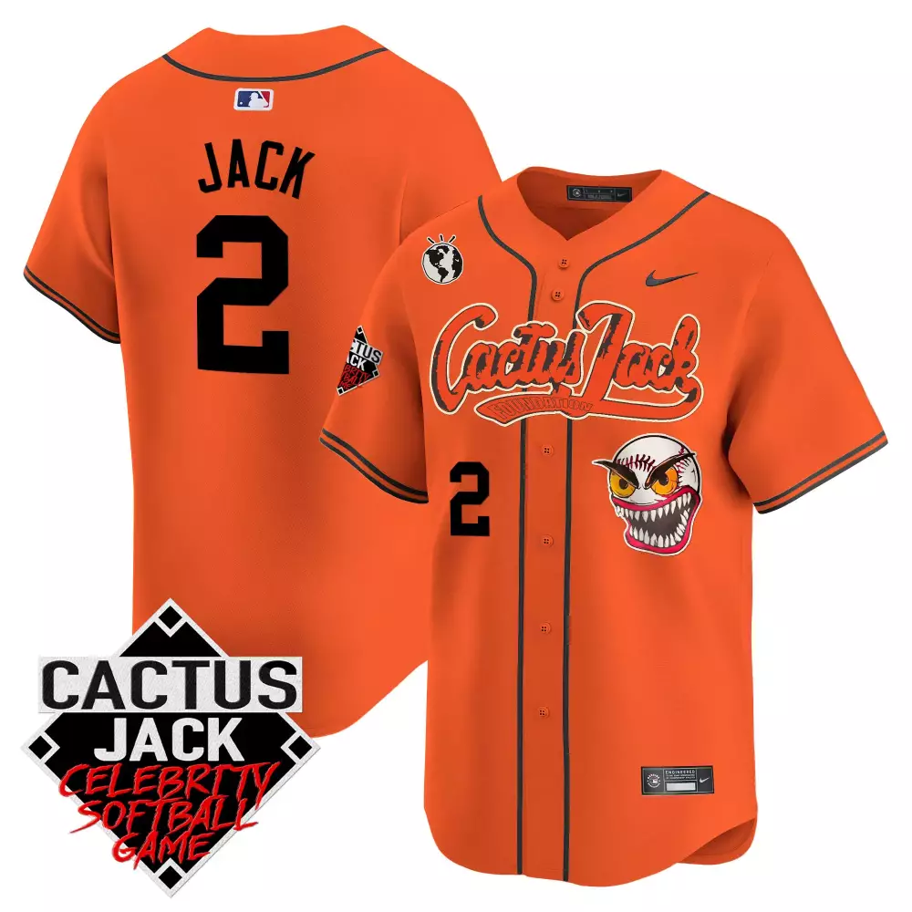 Jack 2 Cactus Jersey Orange Men Black Gray Game All Stitched Vapor