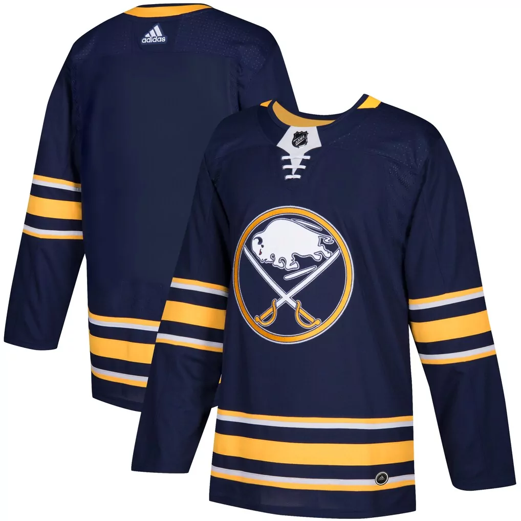 Custom Buffalo Sabres Jersey Navy Men Yellow White Home Authentic