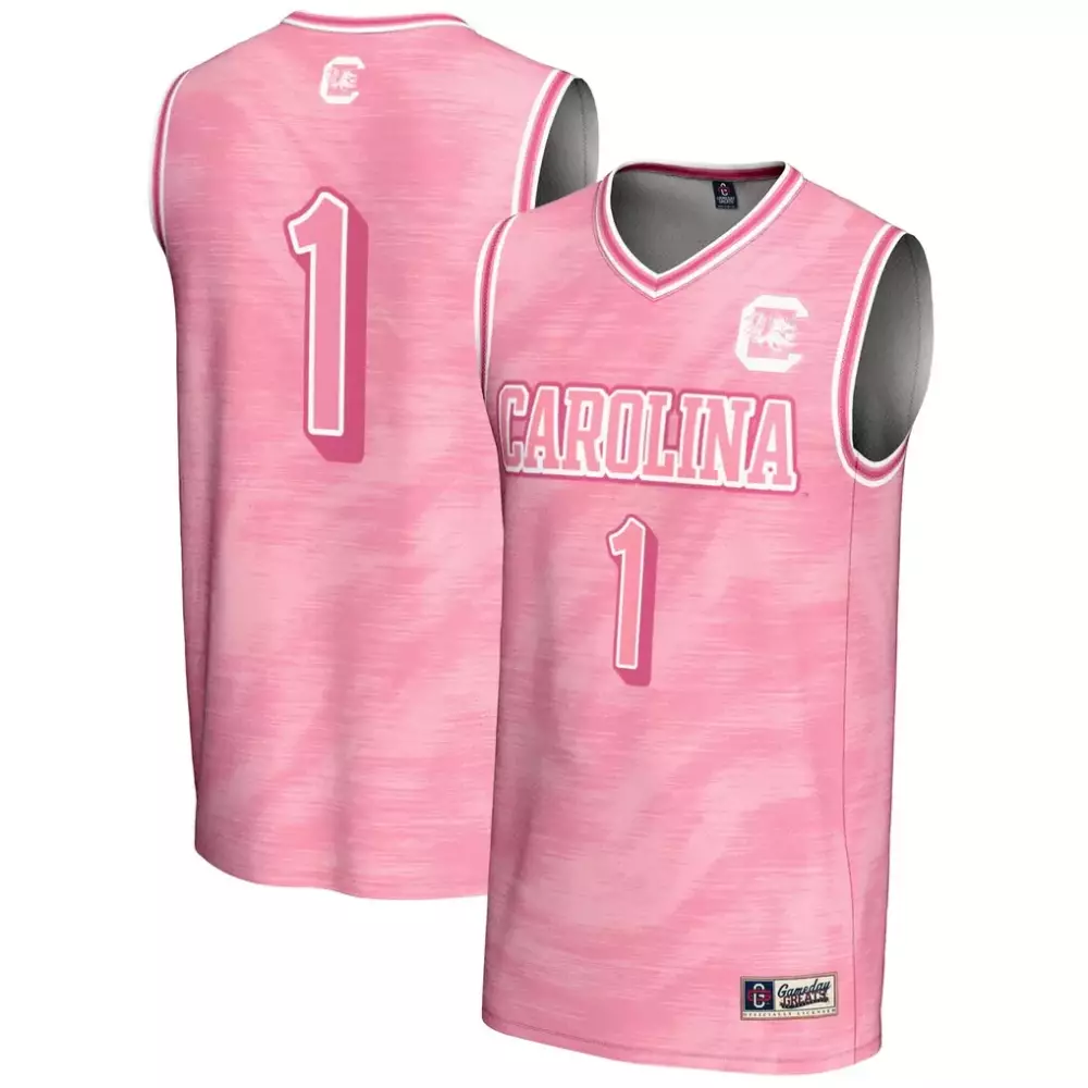 South Carolina Gamecocks 1 Jersey Pink Women White Gameday Unisex