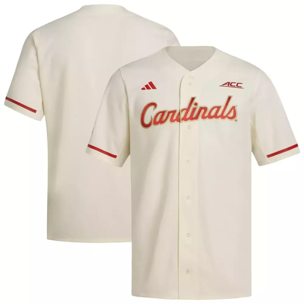 Louisville Cardinals Jersey Cream Men Red Gold Replica
