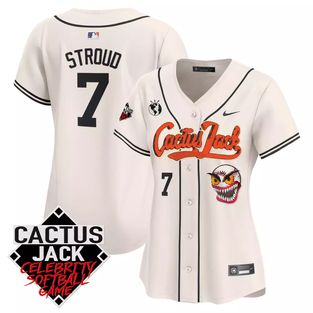 Stroud Celebrity 7 Cactus Jack Jersey Off-white Softball Game Foundation World Black