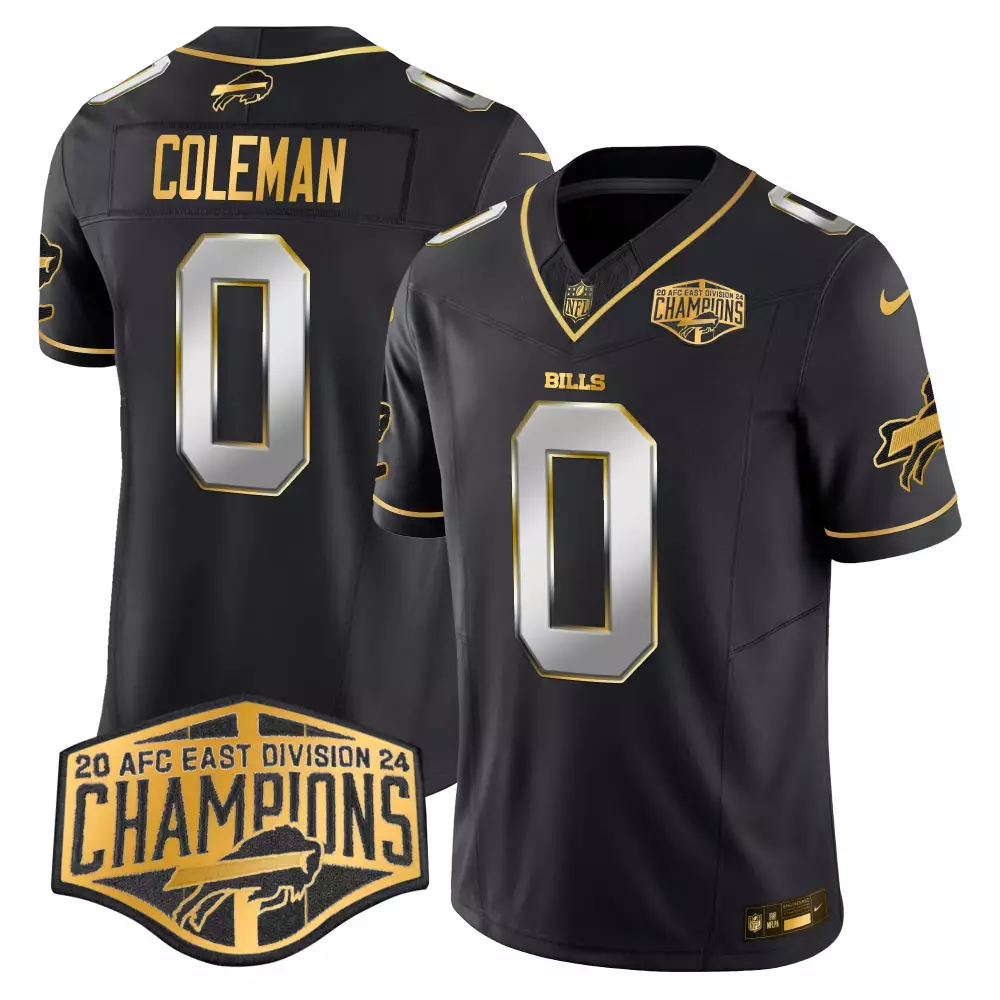 Keon Coleman Buffalo Bills Jersey Black 2020 AFC East Division Champions Men NFL