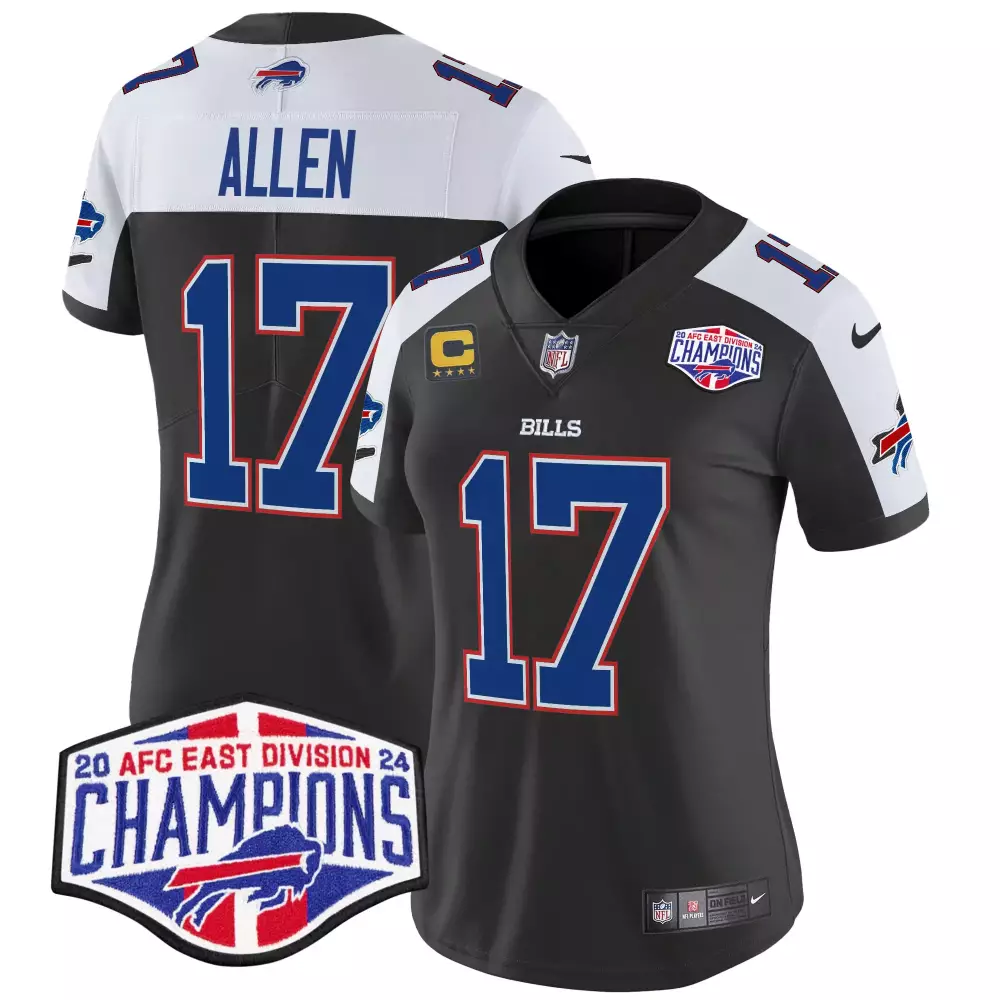 Josh Allen 17 Buffalo Bills Jersey Black Men Game White Blue Red Alternate Vapor