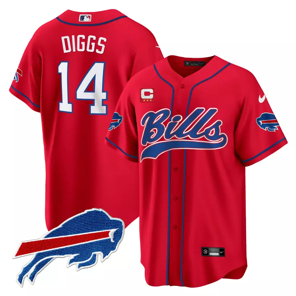 Stefon Diggs 14 Buffalo Bills Jersey Red Men Alternate Blue White All Stitched Vapor