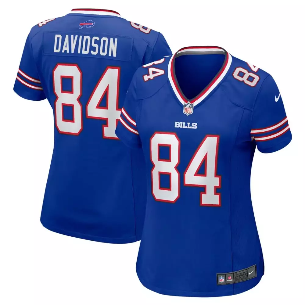 D.j. Davidson 84 Buffalo Bills Jersey Royal Blue Women Replica White Red Game