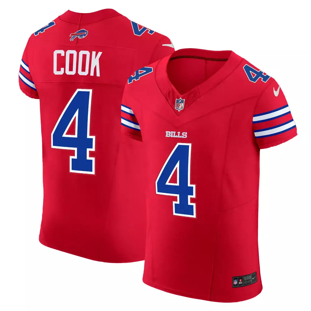 James Cook 4 Buffalo Bills Jersey Red Men Replica Blue White All Stitched Vapor