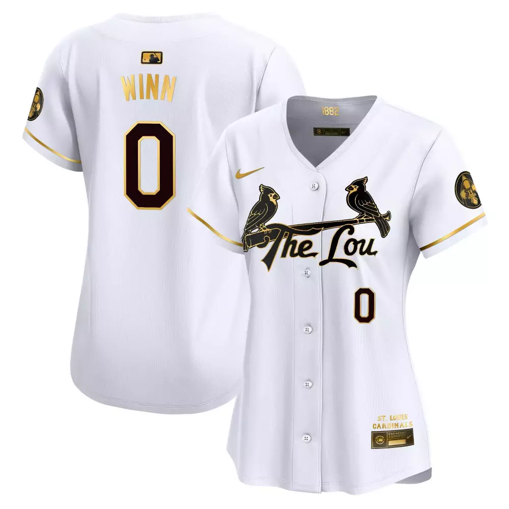 Masyn Winn St. Louis Cardinals Jersey White The Lou Authenticity Women Gold Maroon